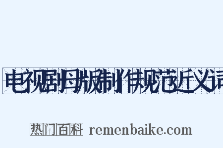电视剧母版制作规范近义词是什么意思的图片